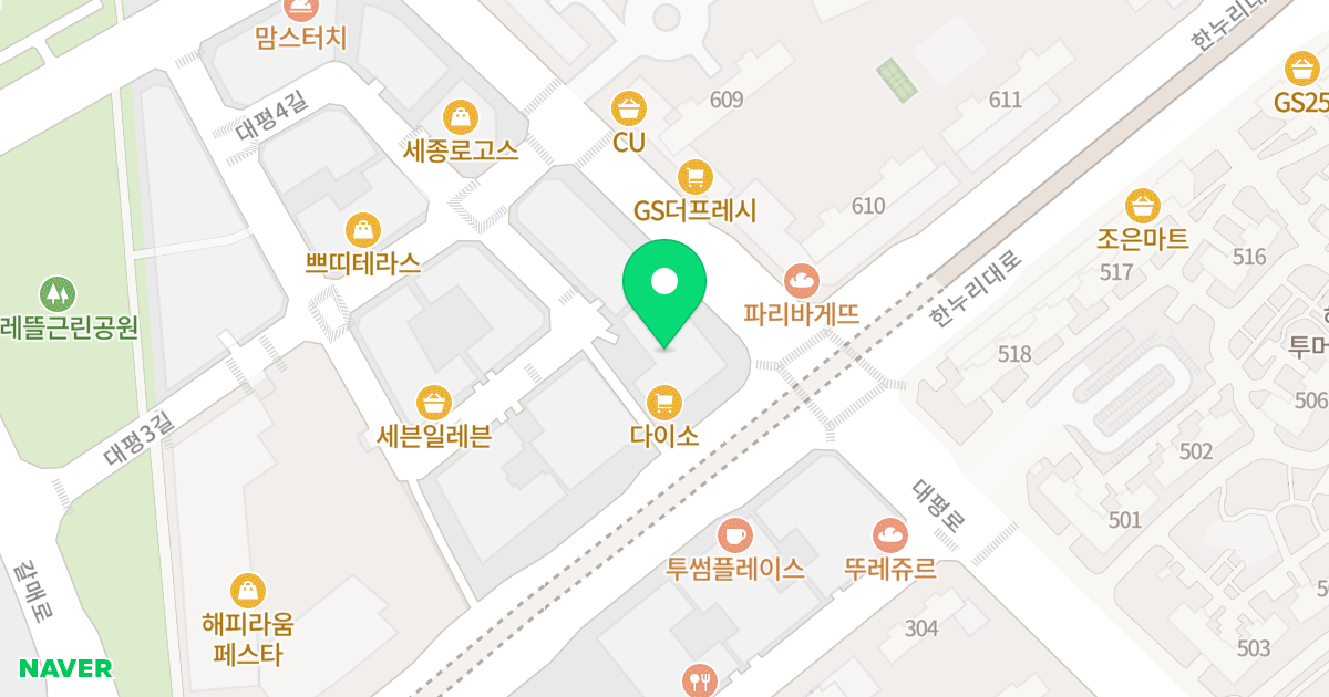 펠리체타워1 위치 지도 - 세종특별자치시  대평로 71