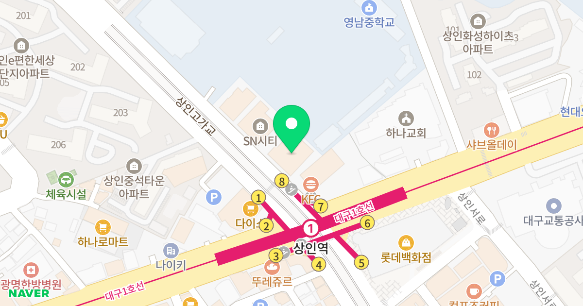에스앤시티 위치 지도 - 대구광역시 달서구 월곡로 294-2