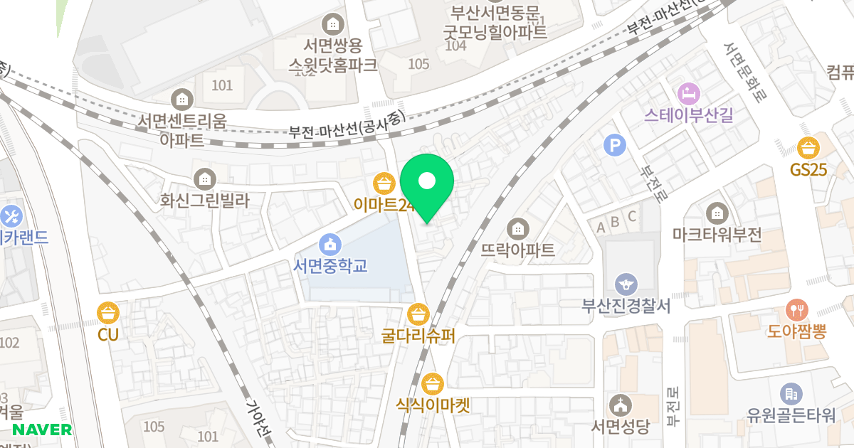 서면루미랑스 위치 지도 - 부산광역시 부산진구 가야대로747번길 62
