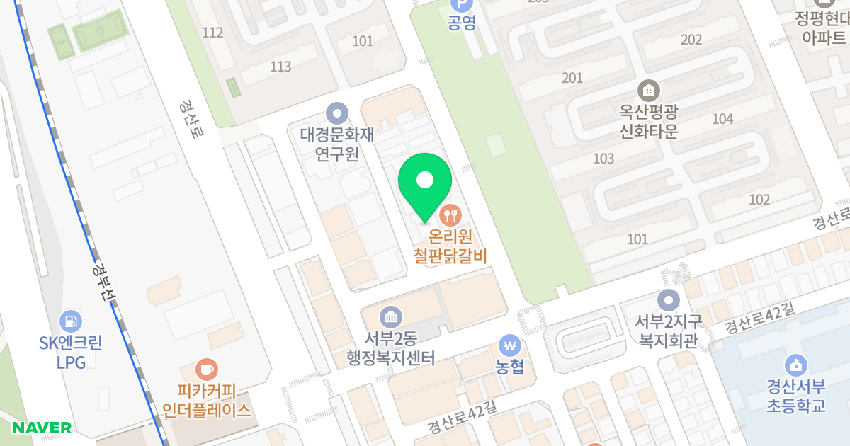 옥산동 오피스텔 위치 지도 - 경상북도 경산시 성암로21길 37-6