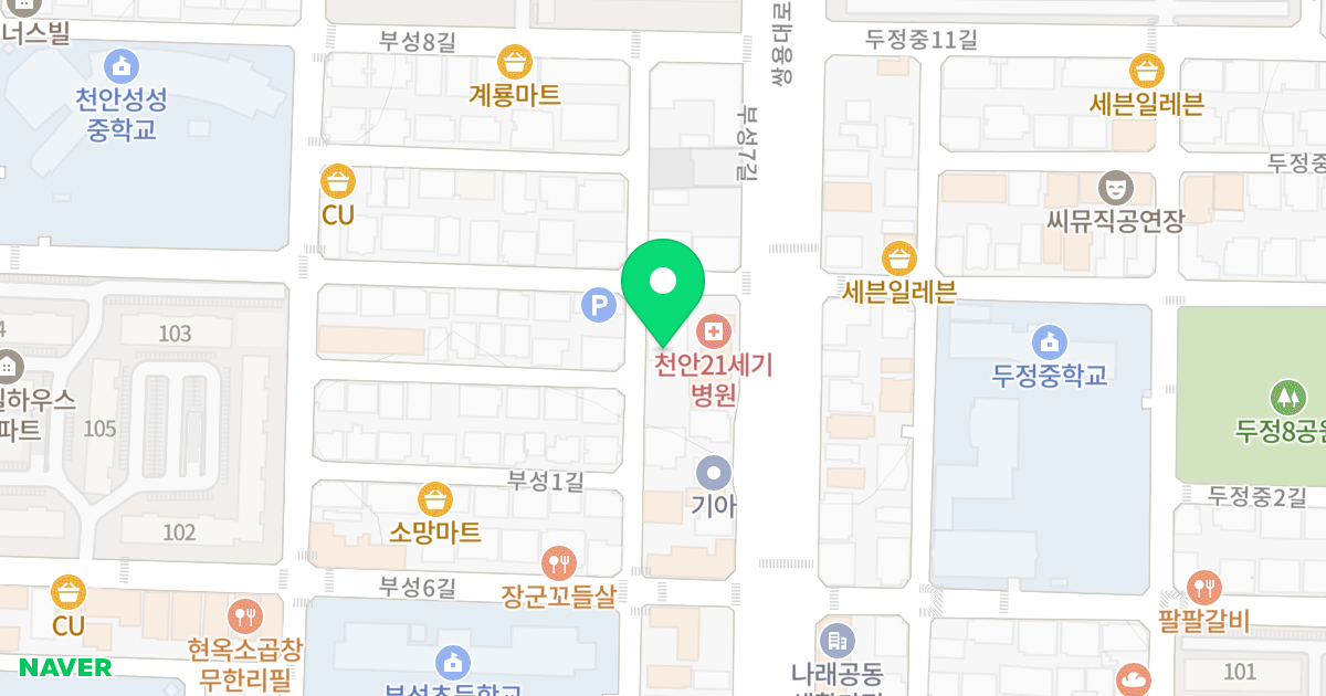 (1028) 위치 지도 - 충청남도 천안시 서북구 부성2길 34
