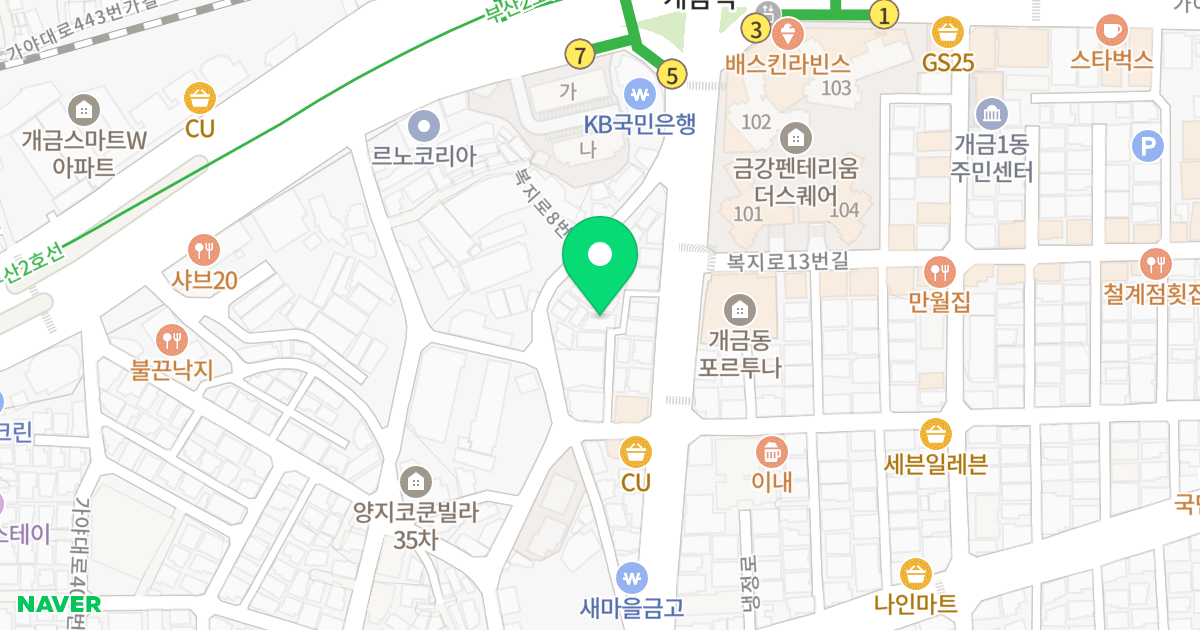 골든스위트 위치 지도 - 부산광역시 부산진구 복지로 16-8