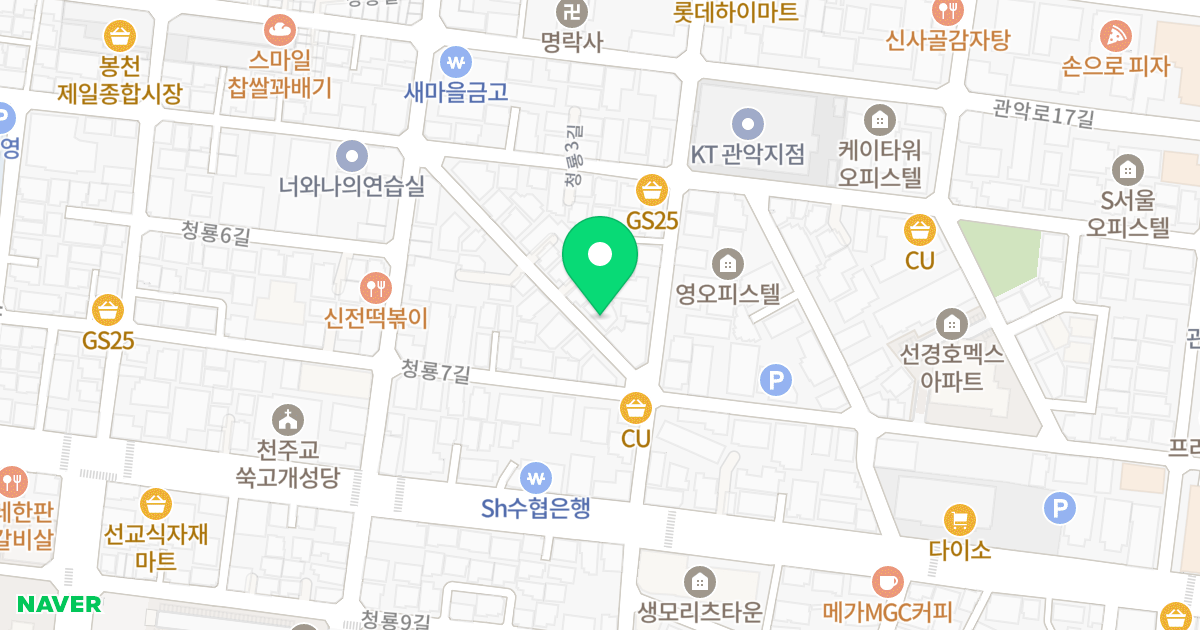 (896-29) 위치 지도 - 서울특별시 관악구 청룡5길 21