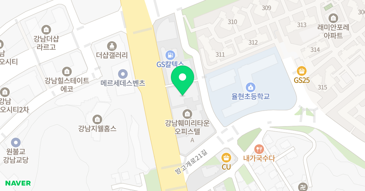 강남센터뷰 위치 지도 - 서울특별시 강남구