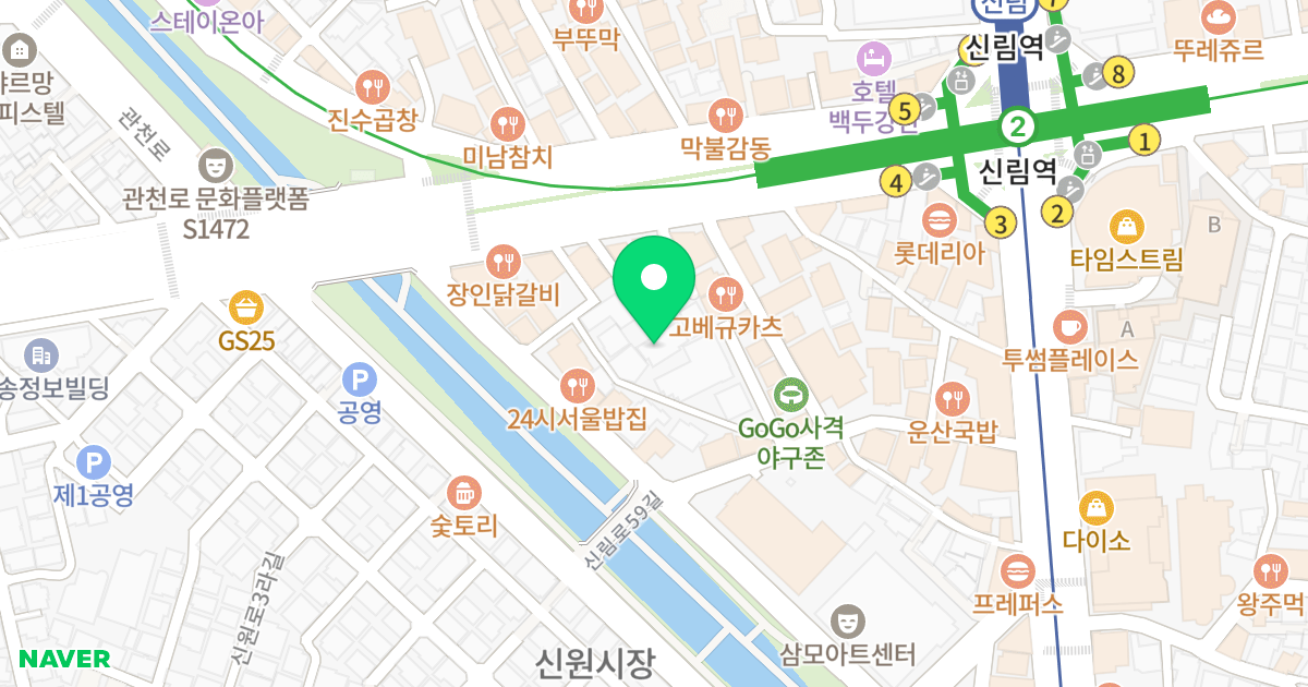 더케이타워 위치 지도 - 서울특별시 관악구 남부순환로 1592-7