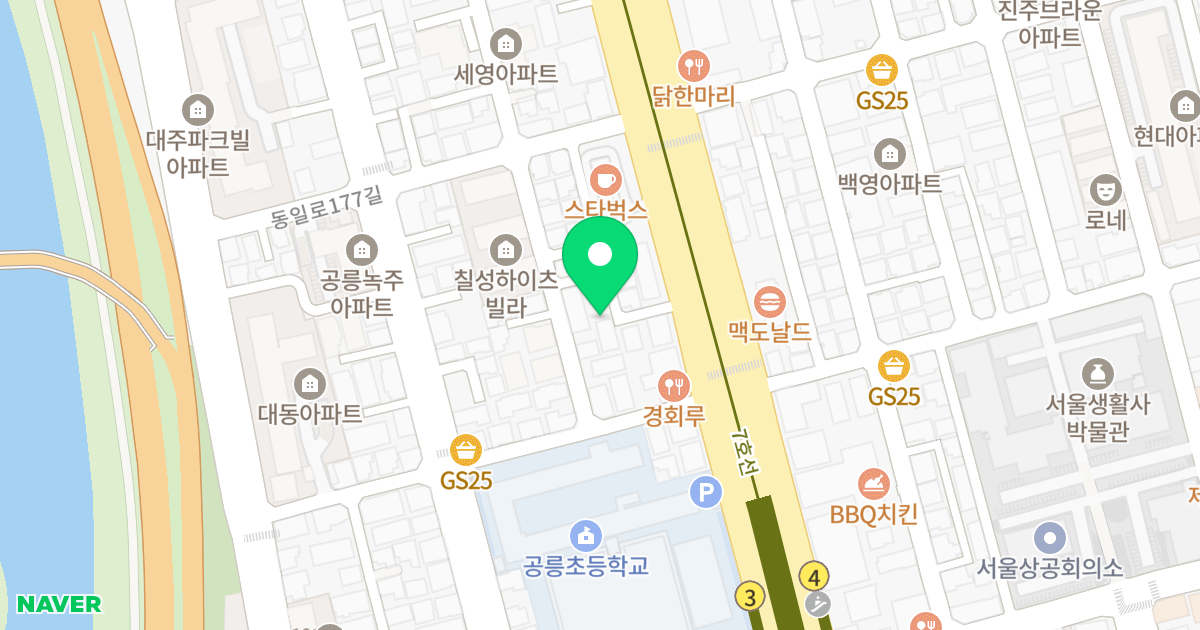 (597-9) 위치 지도 - 서울특별시 노원구 동일로 1009-7