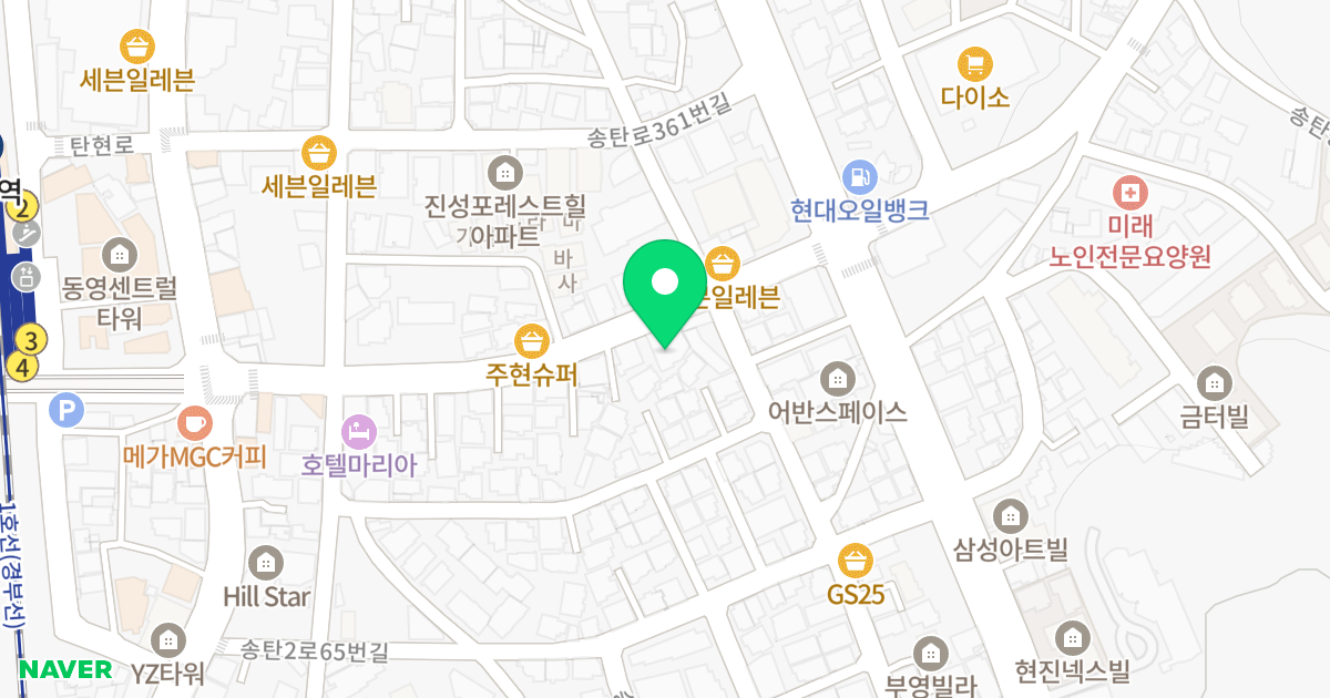 (850-57) 위치 지도 - 경기도 평택시 송탄공원로 74