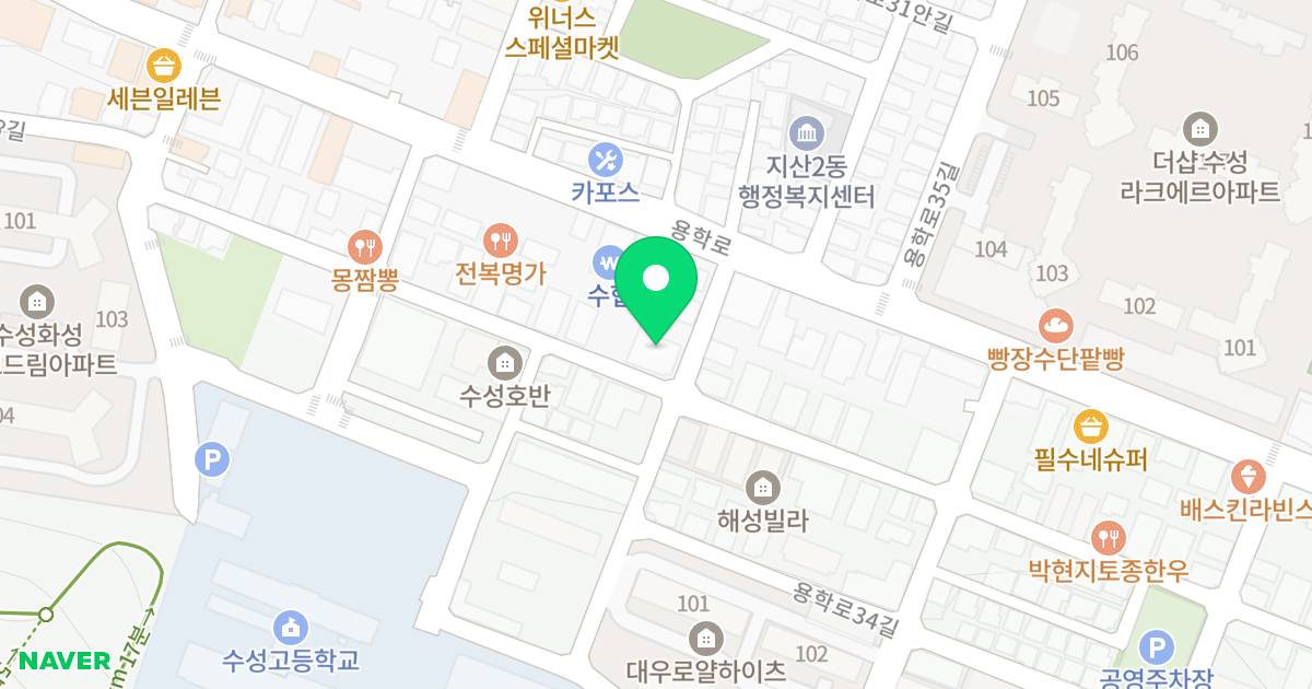 유림빌 위치 지도 - 대구광역시 수성구 용학로30길 37