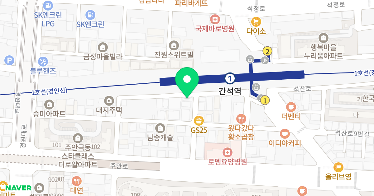 (877-1) 위치 지도 - 인천광역시 미추홀구 주안로205번길 19