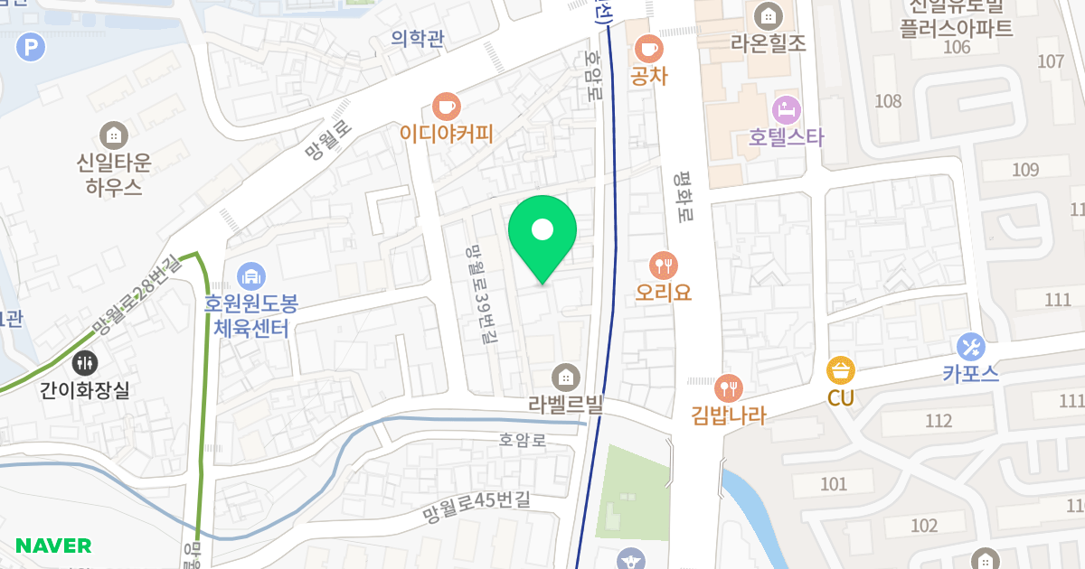 A동 위치 지도 - 경기도 의정부시 호암로 73