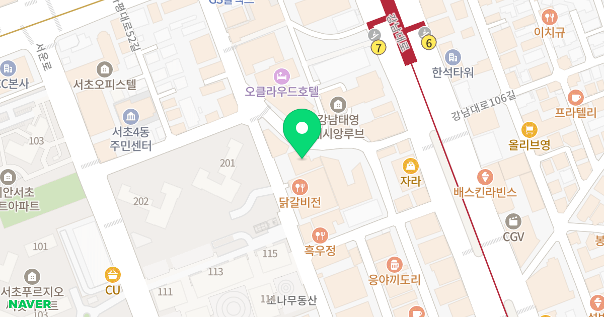 강남역 2차 I'PARK 위치 지도 - 서울특별시 서초구 서초대로77길 59