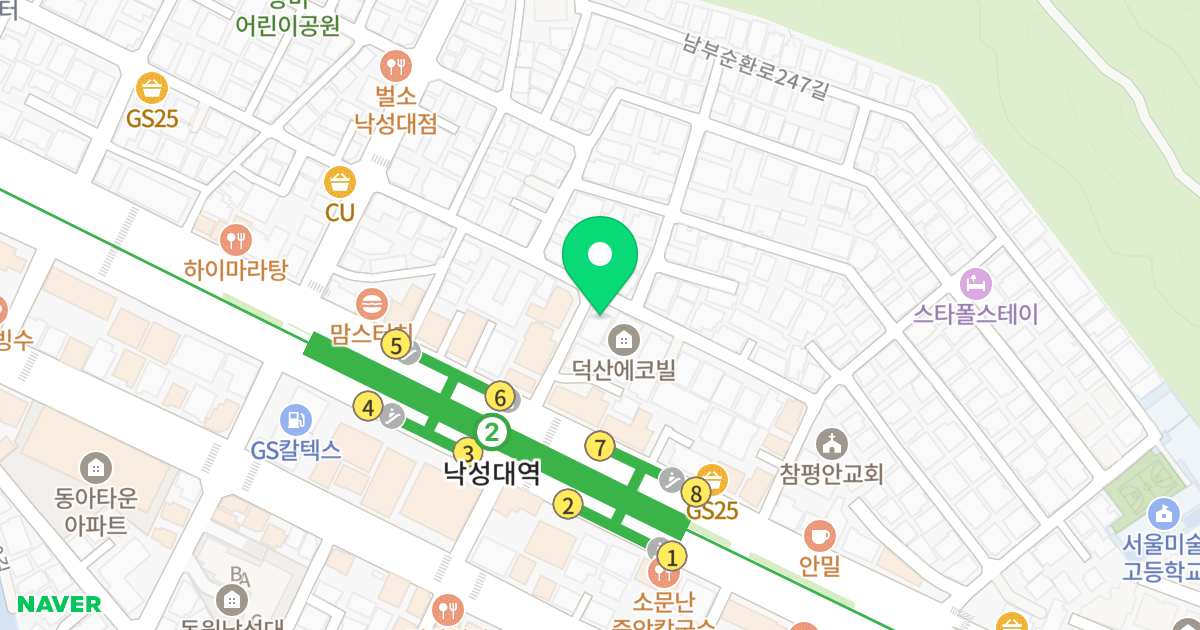 (1687-1) 위치 지도 - 서울특별시 관악구 솔밭로2길 24