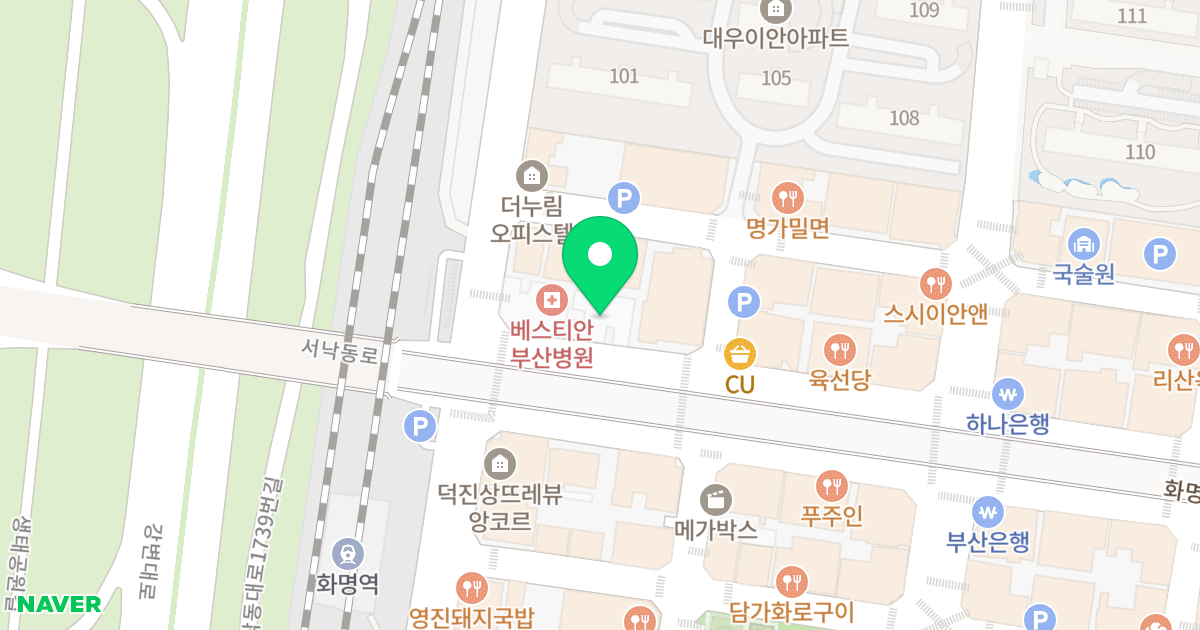 아덴펜트하우스 위치 지도 - 부산광역시 북구 화명대로 5