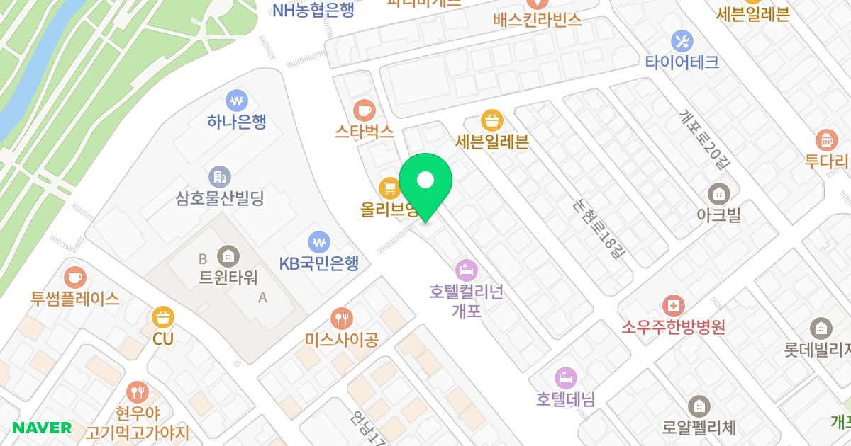 CCRU오피스텔 위치 지도 - 서울특별시 강남구 논현로 78