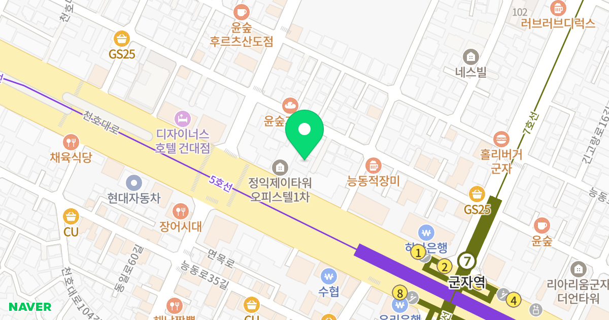 늘해랑 위치 지도 - 서울특별시 광진구 능동로37길 31-8