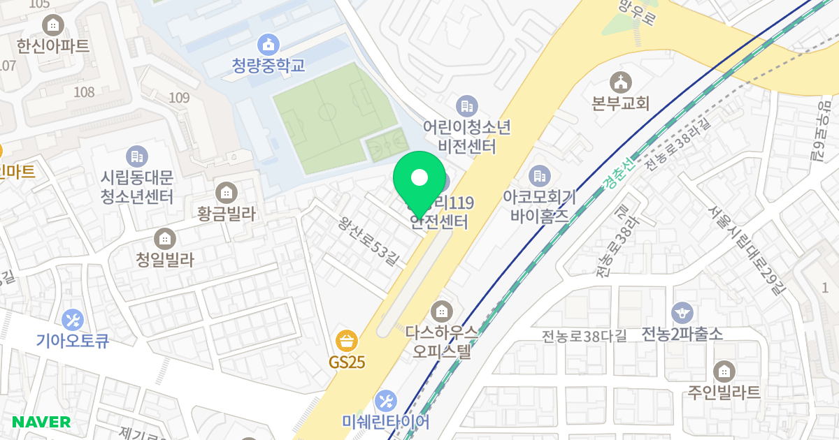 (2-7) 위치 지도 - 서울특별시 동대문구 왕산로 295