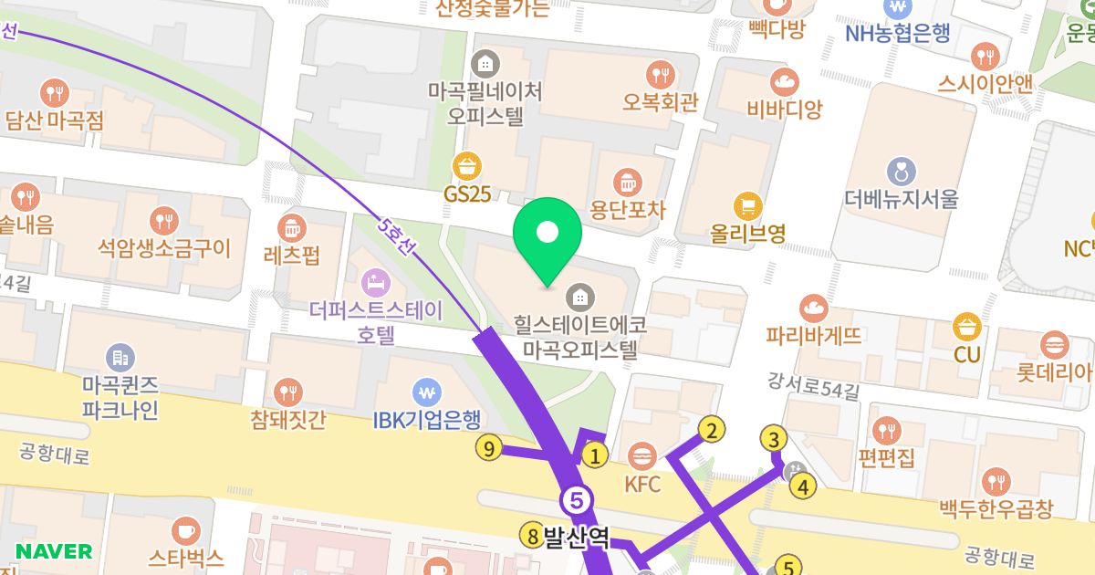 힐스테이트에코마곡 위치 지도 - 서울특별시 강서구 공항대로 269-15