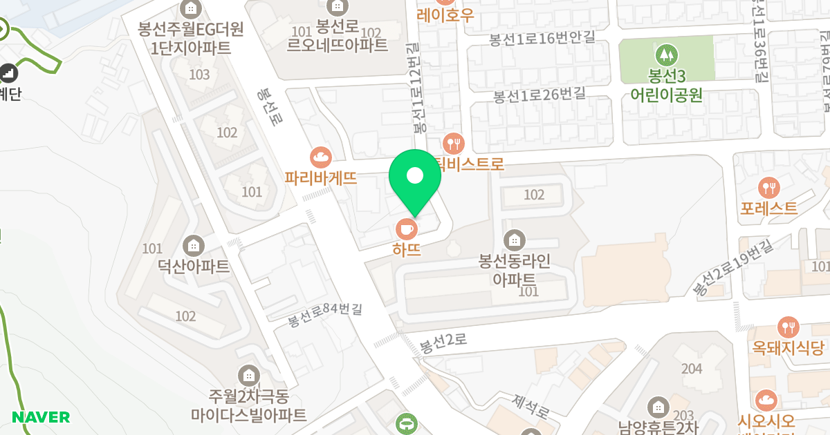 주1동 위치 지도 - 광주광역시 남구