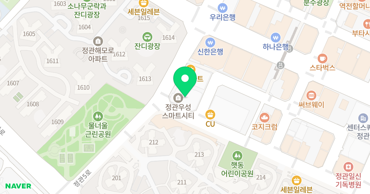 우성스마트시티 위치 지도 - 부산광역시 기장군 정관읍 정관6로 3