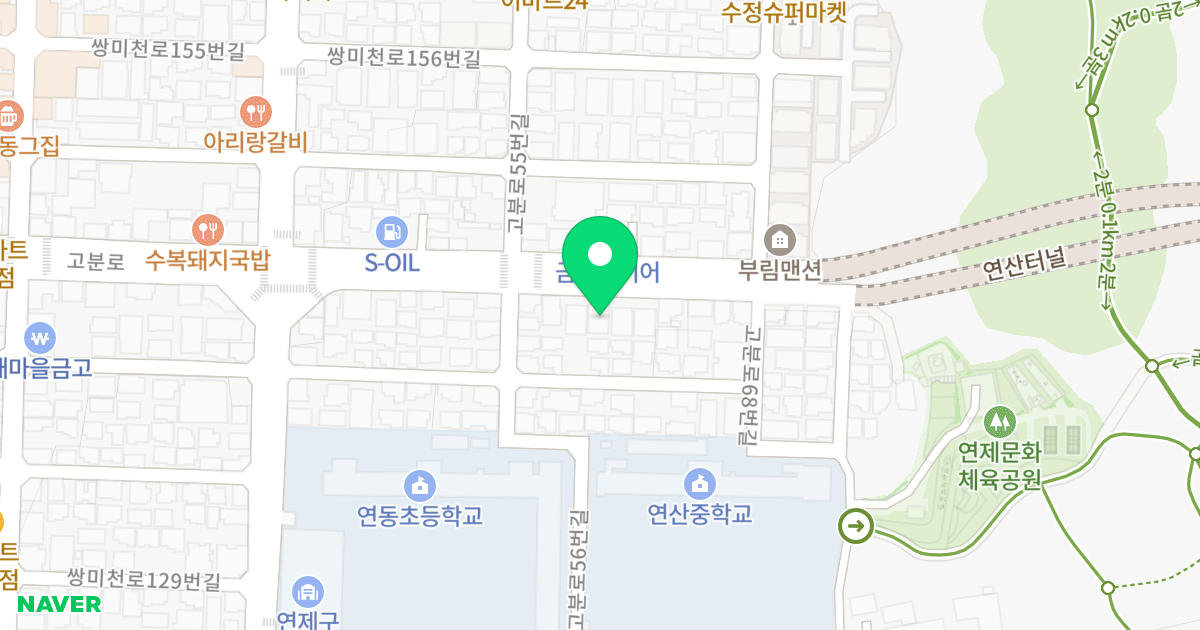 대영리빙텔 위치 지도 - 부산광역시 연제구 고분로 60-1