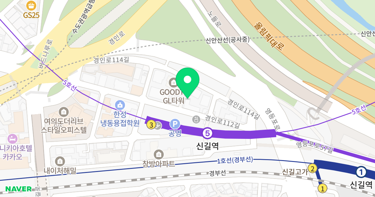 봉주르오피스텔 위치 지도 - 서울특별시 영등포구 경인로112길 17