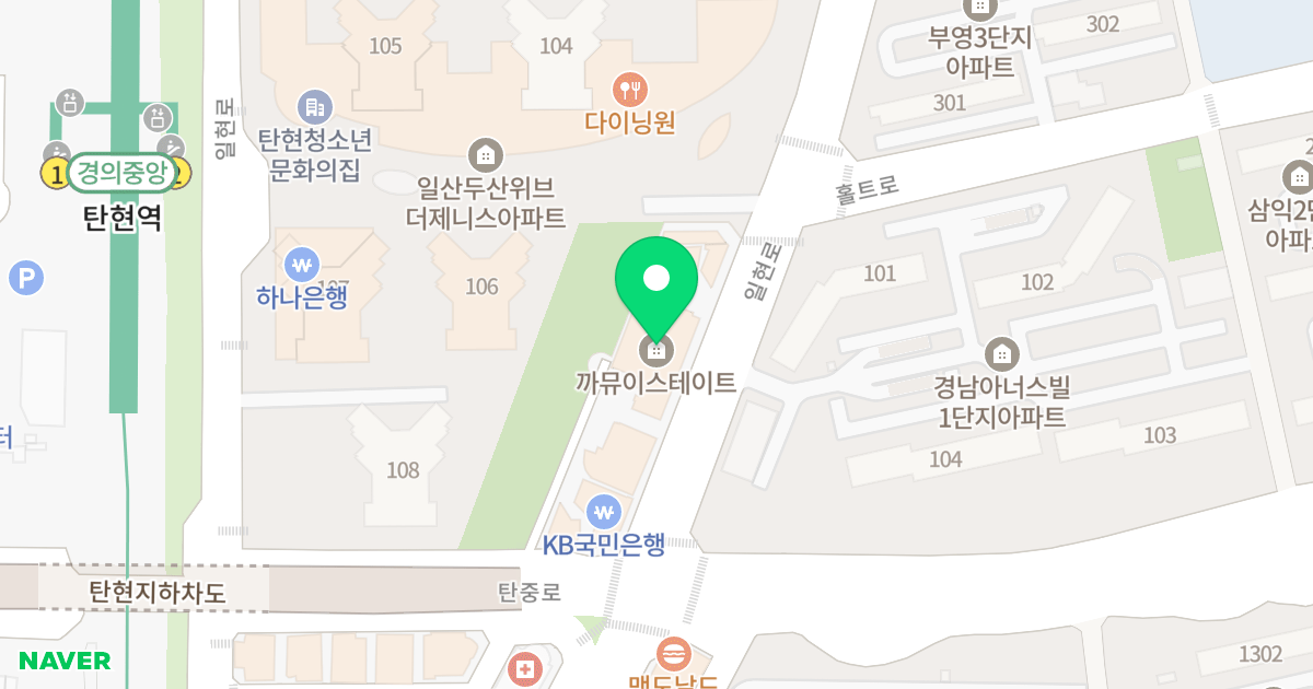 까뮤이스테이트 위치 지도 - 경기도 고양시 일산서구