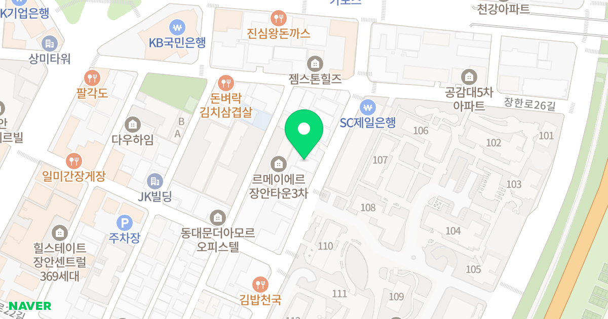 더시즌 위치 지도 - 서울특별시 동대문구