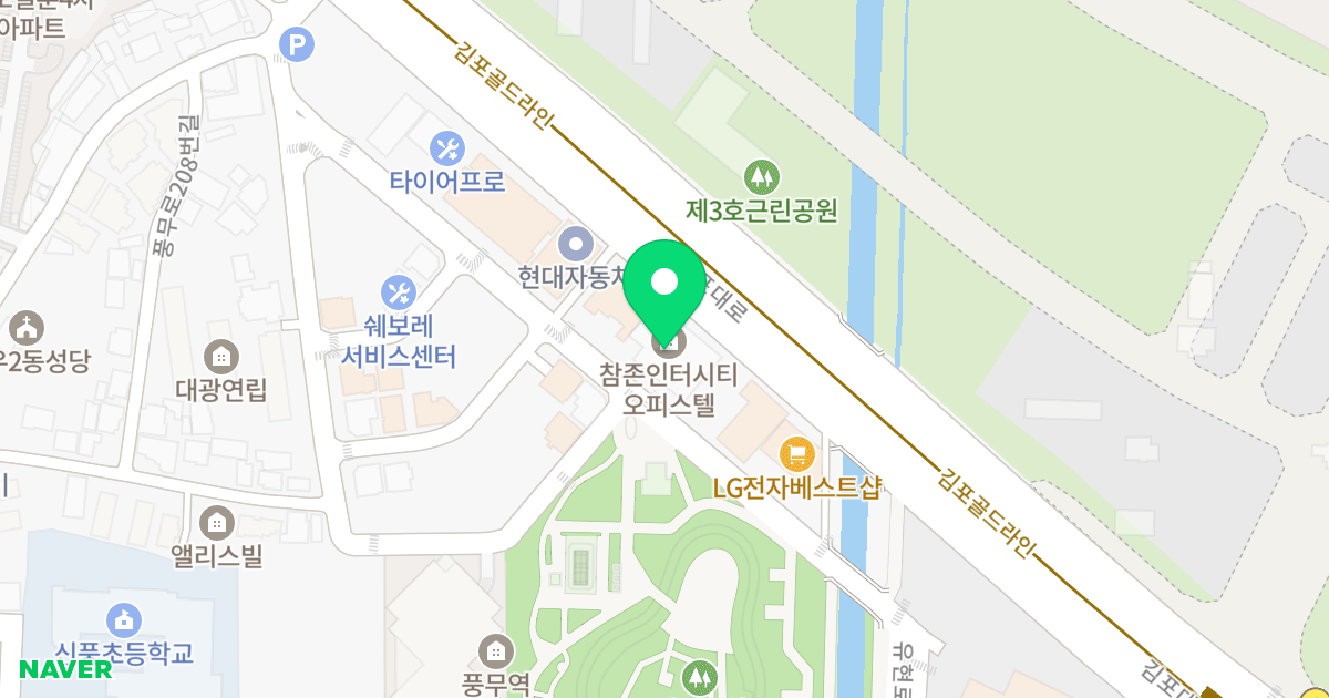 풍무참존인터시티 위치 지도 - 경기도 김포시 김포대로 739