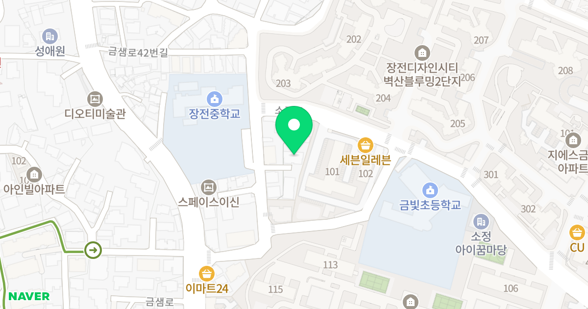 은평리치힐 위치 지도 - 부산광역시 금정구 금샘로18번길 28