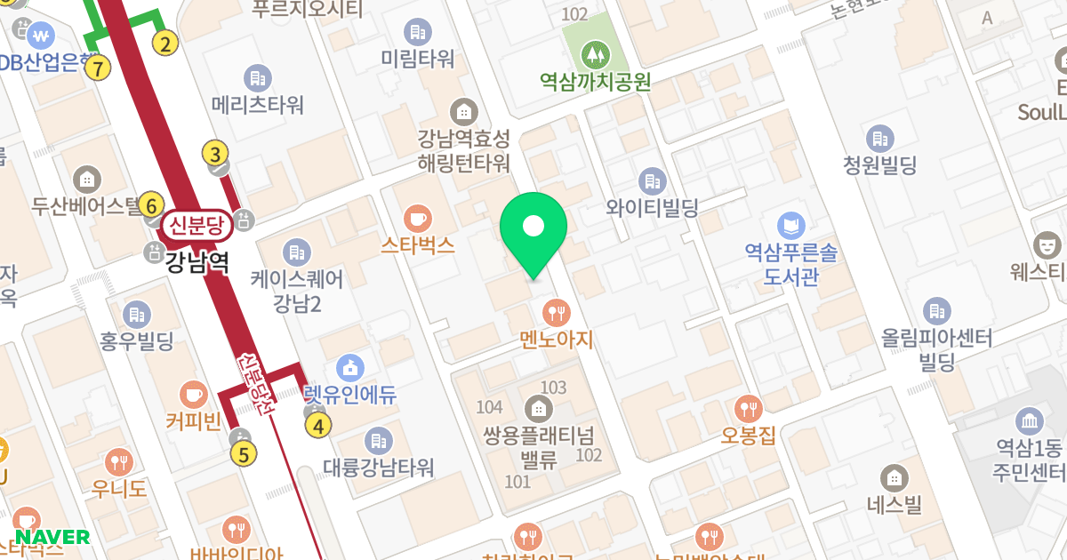 강남뉴스텔 위치 지도 - 서울특별시 강남구 테헤란로4길 34