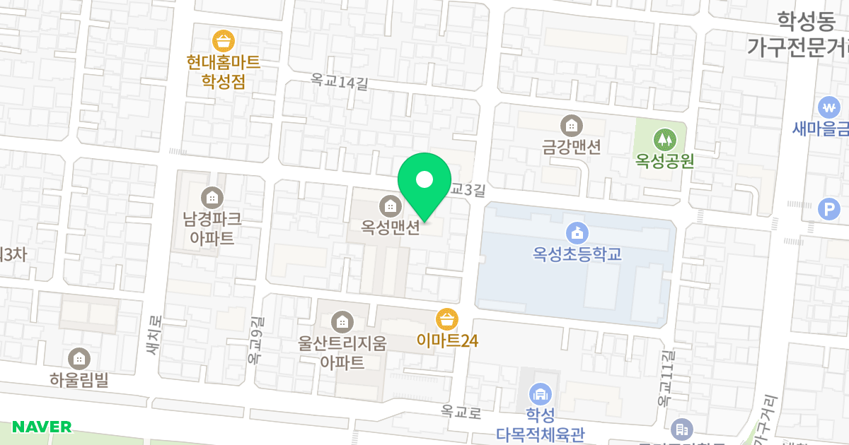 드림캐슬 위치 지도 - 울산광역시 중구 옥교3길 122