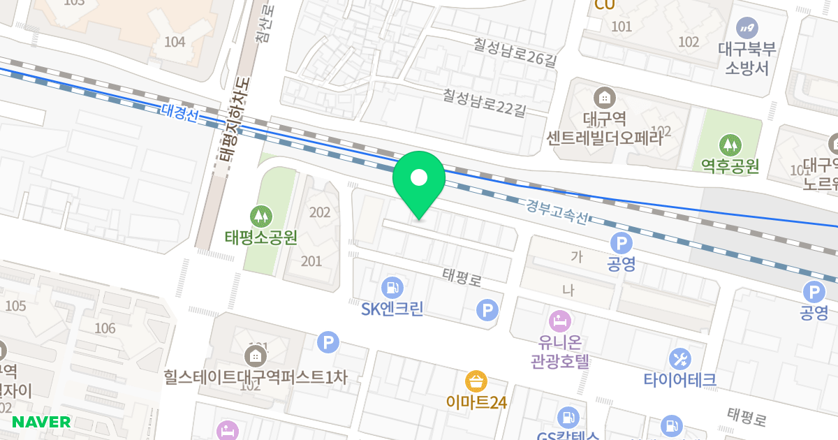 (214-30) 위치 지도 - 대구광역시 중구 태평로 113-73