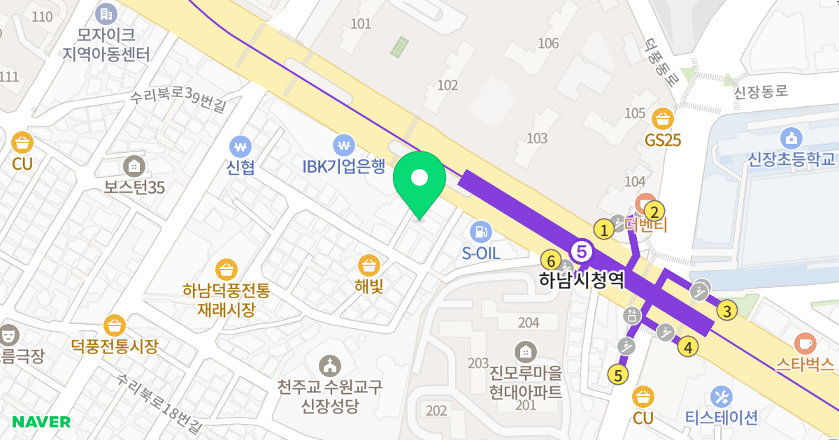 (318-11) 위치 지도 - 경기도 하남시 하남대로833번길 4