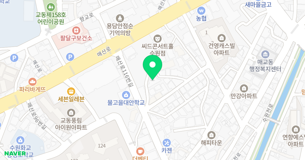 스위트캐슬 위치 지도 - 경기도 수원시 팔달구