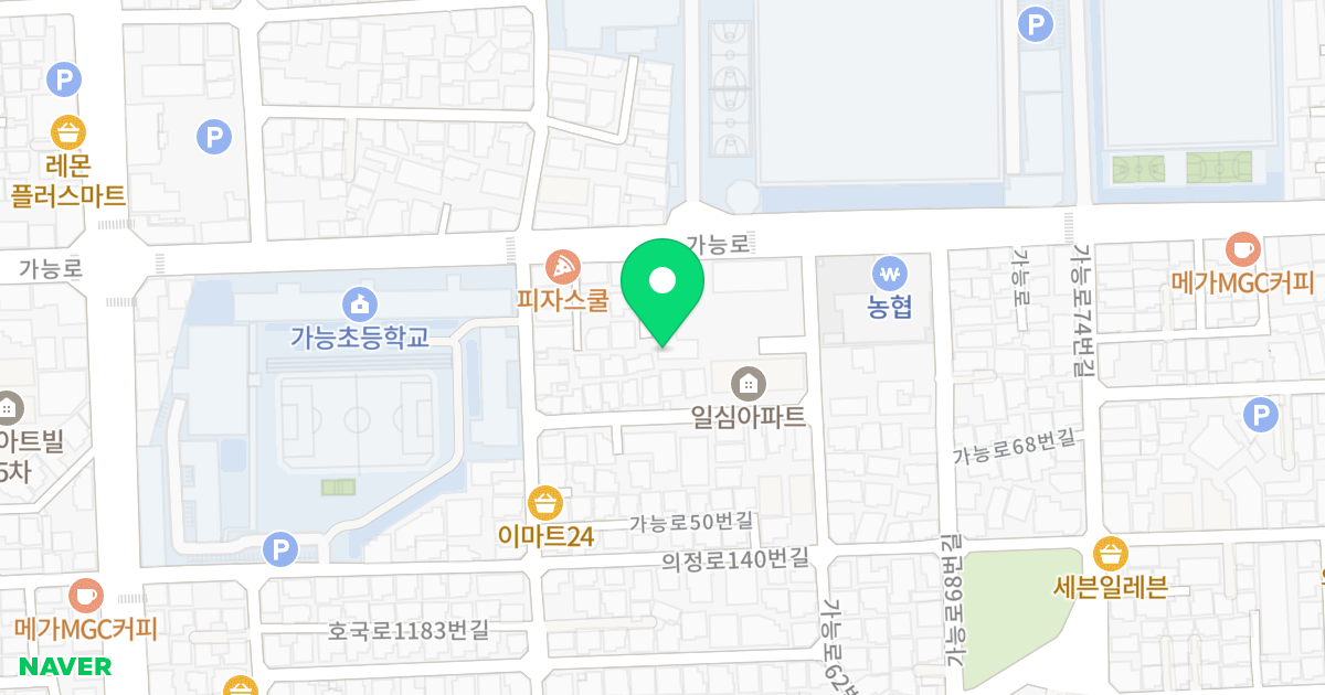 오름하우스 위치 지도 - 경기도 의정부시 가능로 56-5
