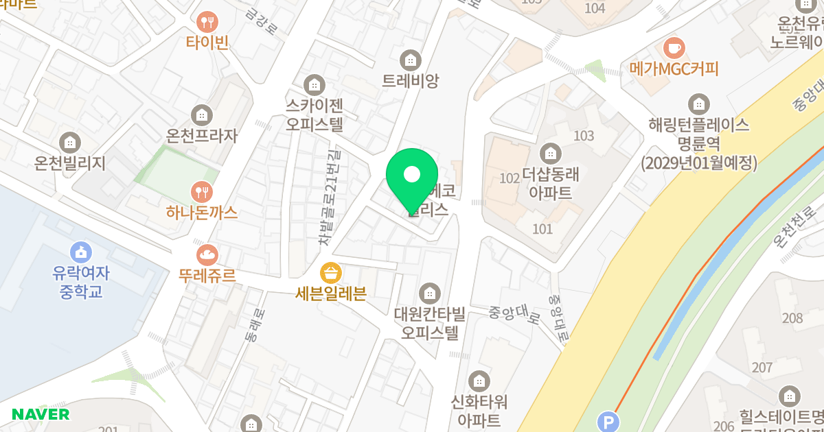 린다스마트룸 위치 지도 - 부산광역시 동래구 차밭골로21번길 31-7