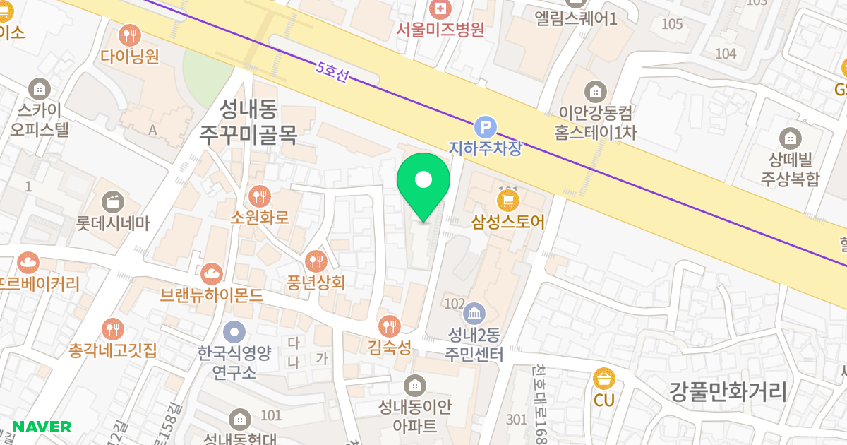 동남드림빌 위치 지도 - 서울특별시 강동구 천호대로 1044-12
