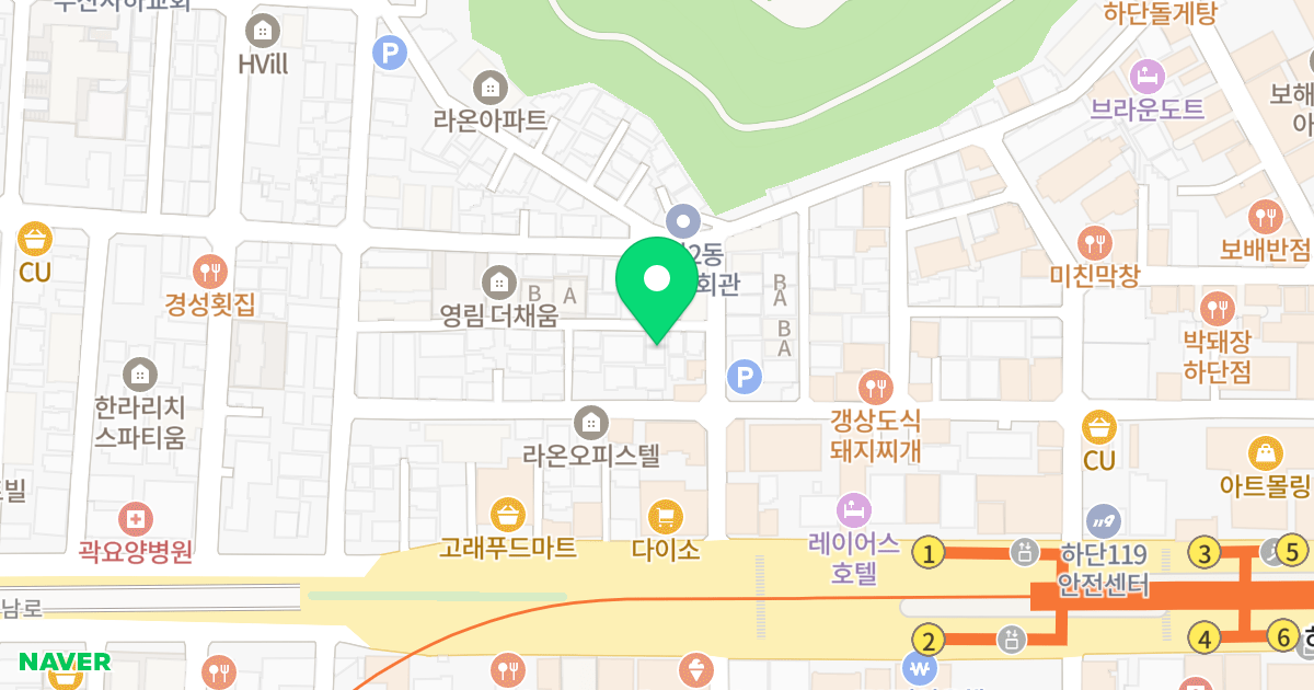 (517-34) 위치 지도 - 부산광역시 사하구 낙동남로1389번길 13-3