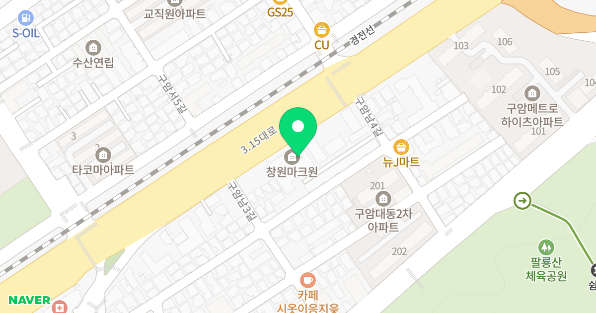 더 마크원 오피스텔 위치 지도 - 경상남도 창원시 마산회원구