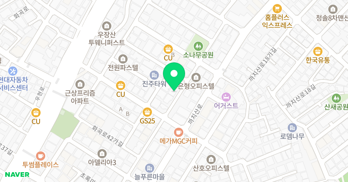 (27-10) 위치 지도 - 서울특별시 강서구 초록마을로3길 53