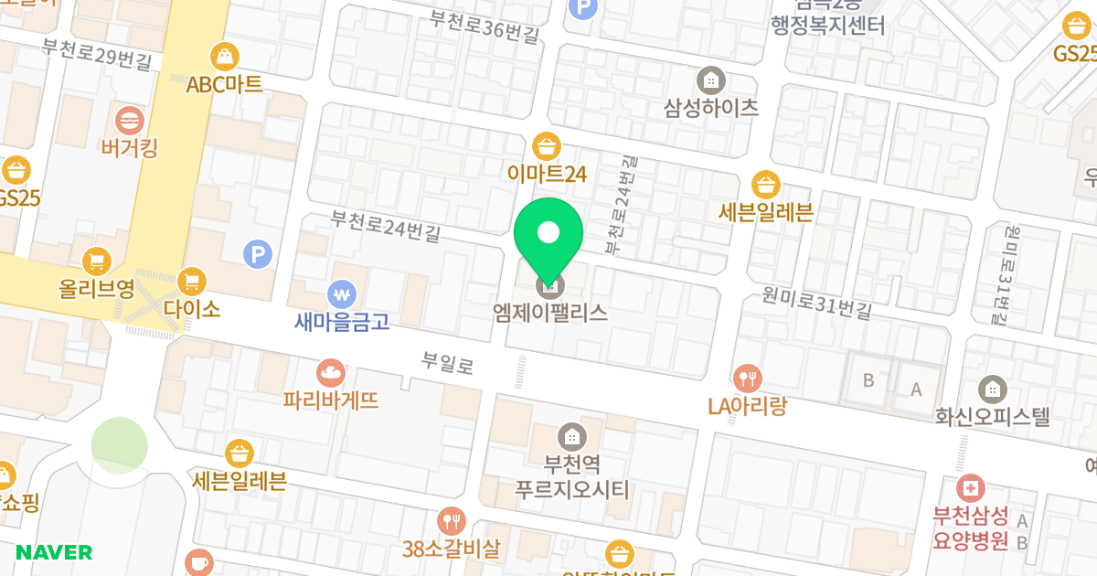 엠제이팰리스 위치 지도 - 경기도 부천시 원미구  28