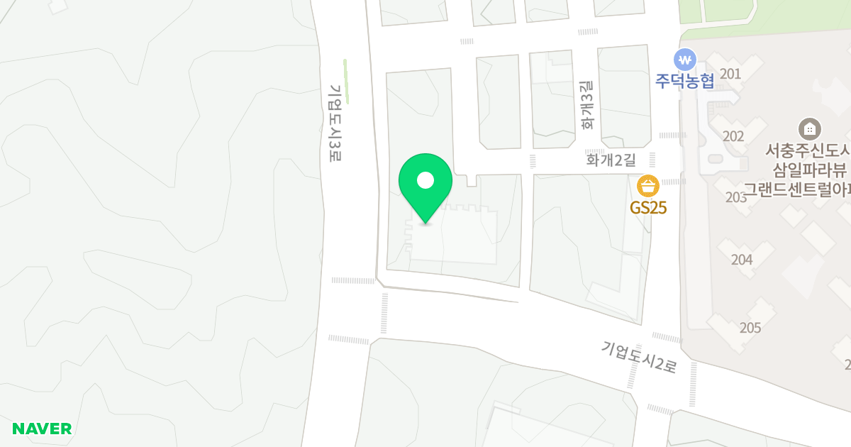 시그니처시티 위치 지도 - 충청북도 충주시 주덕읍 기업도시2로 152