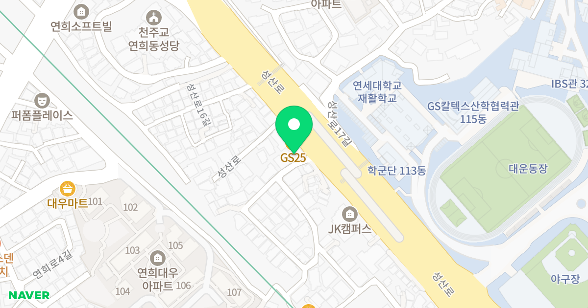 (343) 위치 지도 - 서울특별시 서대문구 성산로 384