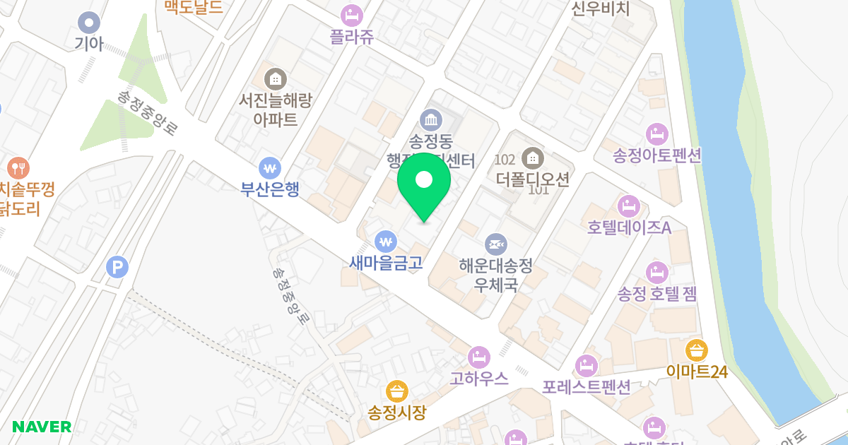 남평엔시티 위치 지도 - 부산광역시 해운대구 송정중앙로27번길 7