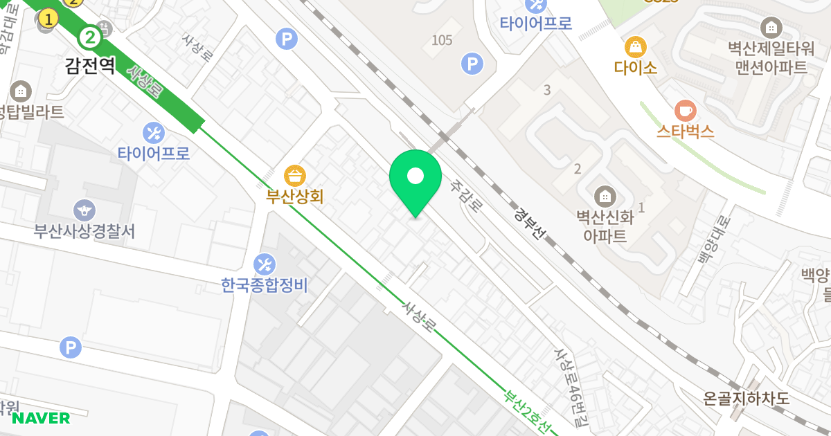 베스트빌 위치 지도 - 부산광역시 사상구 사상로46번길 39
