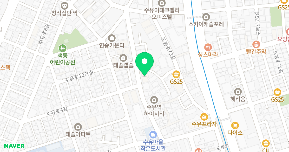 태솔타워아파트 위치 지도 - 서울특별시 강북구 도봉로71가길 30