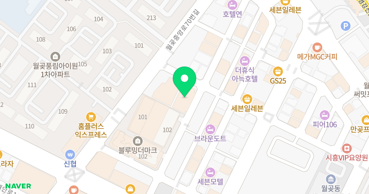 부성타워 위치 지도 - 경기도 시흥시 월곶중앙로58번길 15