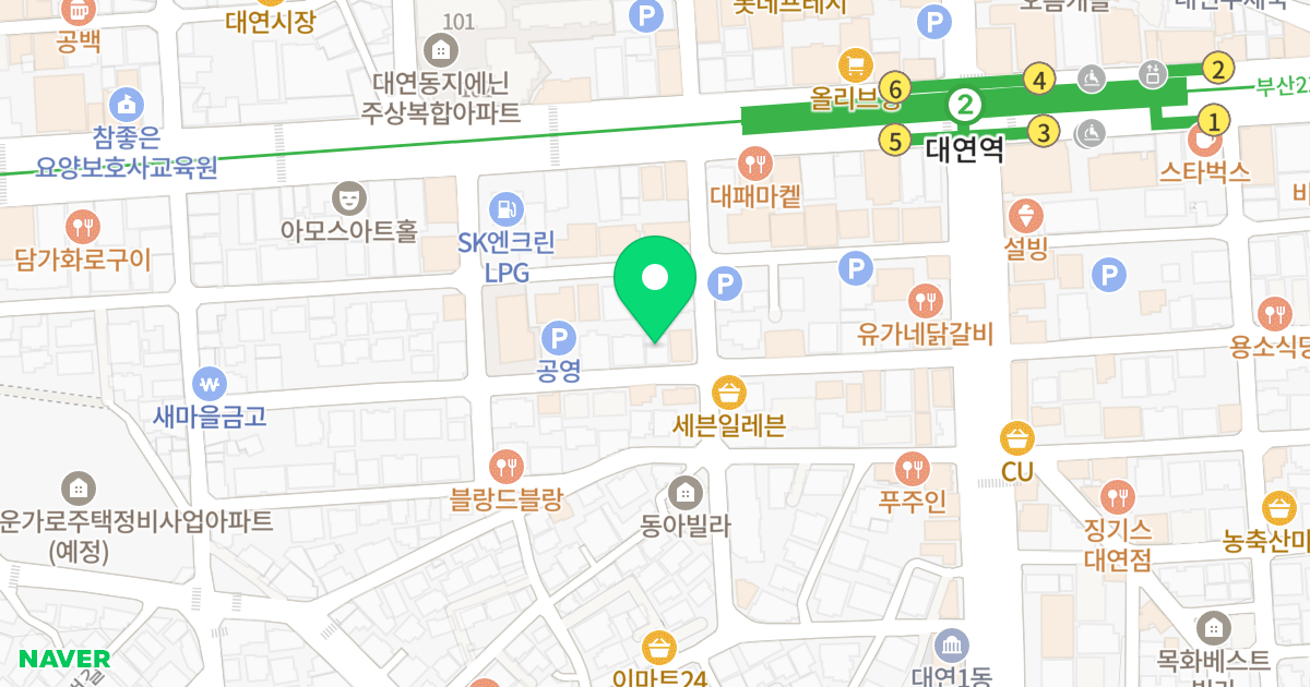 Q갤러리 위치 지도 - 부산광역시 남구 유엔평화로10번길 28