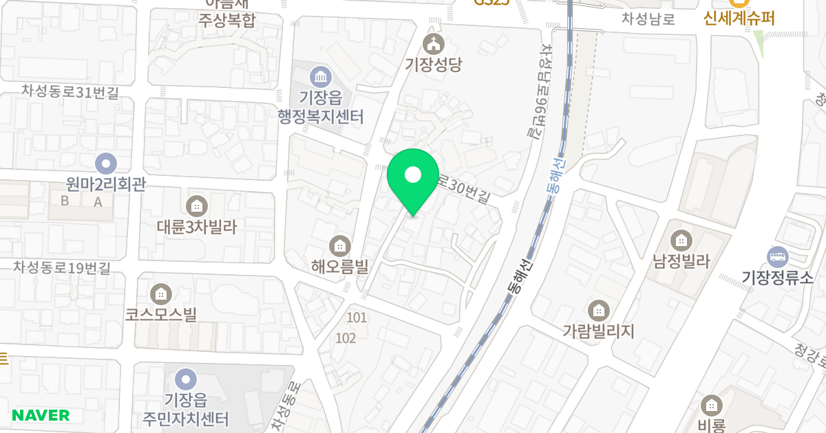 가우디움2 위치 지도 - 부산광역시 기장군 기장읍 차성동로30번길 18