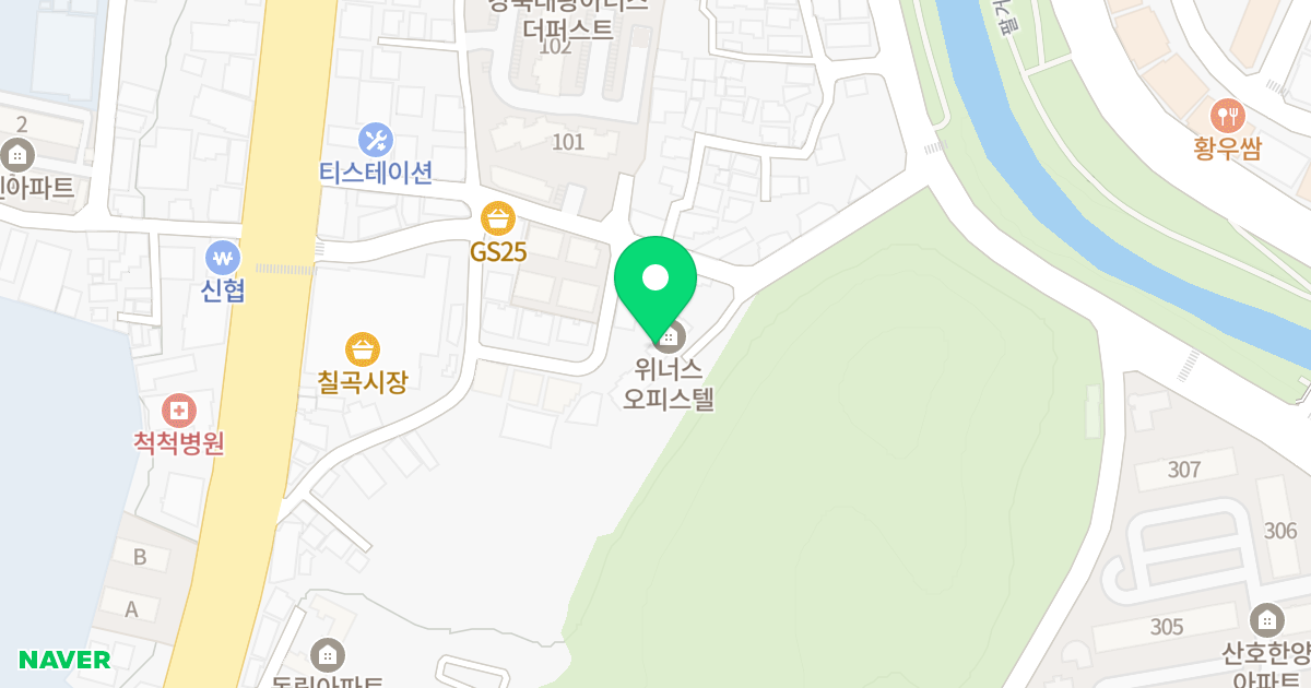 강북위너스 위치 지도 - 대구광역시 북구